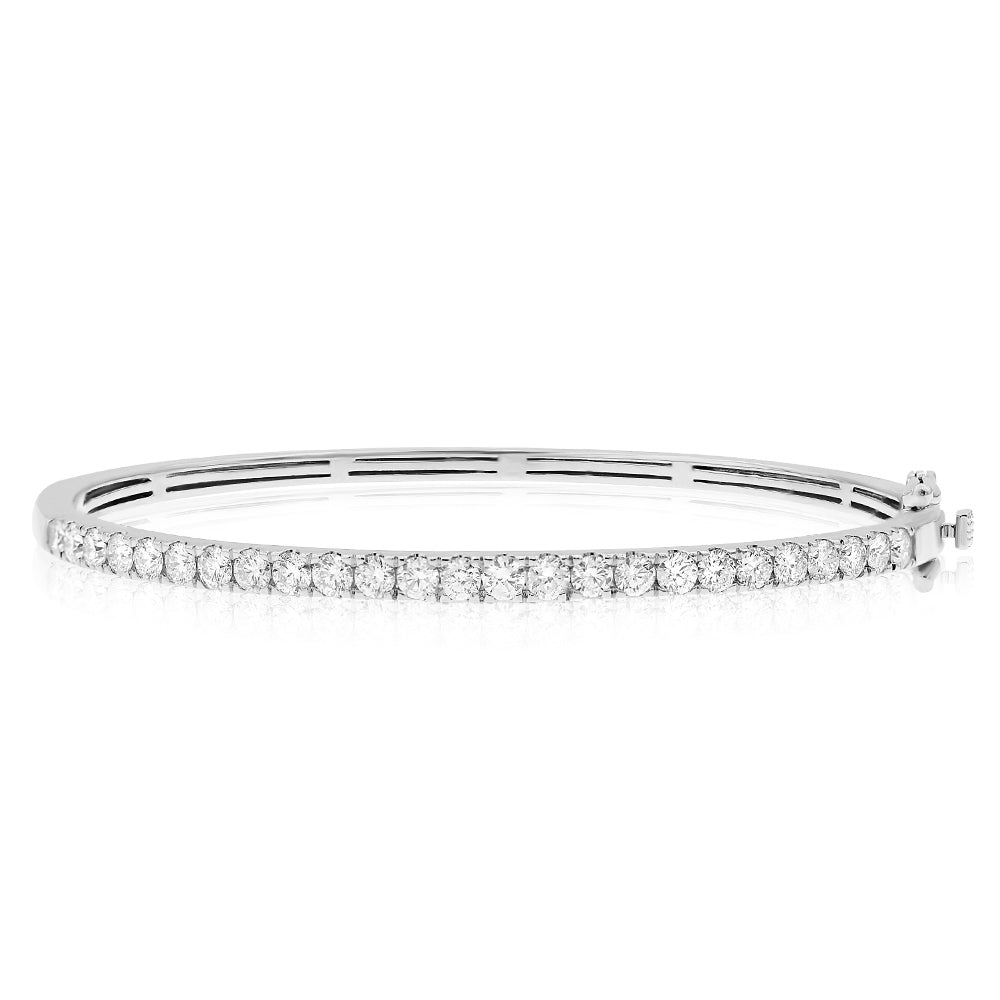 1.65ct Diamond Half-Way Bangle in 14K Rose Gold