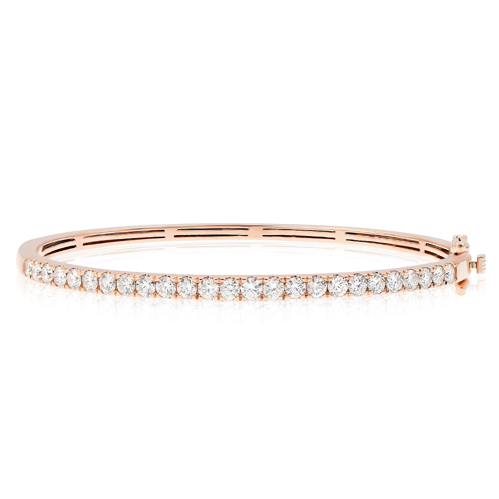 1.65ct Diamond Half-Way Bangle in 14K Yellow Gold