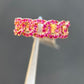 0.83ct Ruby Cuban Link Ring in 14K Yellow Gold