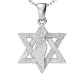 Land of David Pendant in Solid 14K White Gold