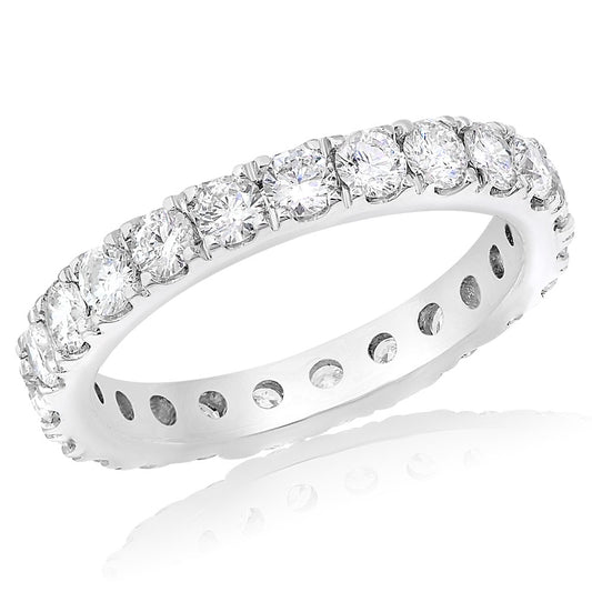 1.30ct Round Diamond Eternity Band in 14K White Gold