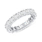 2.00ct Ascher Cut Diamond Eternity Band in 14K White Gold