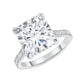 Cushion Cut Diamond Engagement Ring in 14K White Gold
