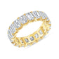 5.00ct Emerald Cut Diamond Eternity Band in 14K Yellow Gold