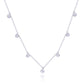 .70ct Hanging Diamond by the Yard Necklace in 14K White Gold