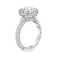 Round Diamond Hidden Encrusted Halo Engagement Ring in 14K Gold