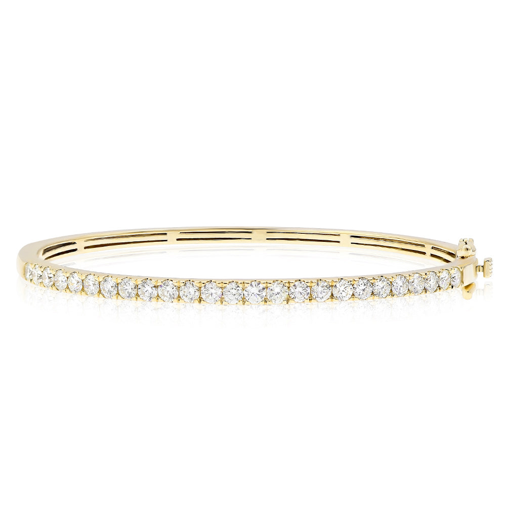 1.65ct Diamond Half-Way Bangle in 14K Yellow Gold