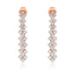 1.35ct Diamond Drop Earrings in 14K Rose Gold