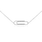 0.37ct Diamond Paperclip Pendant in 14K Yellow Gold
