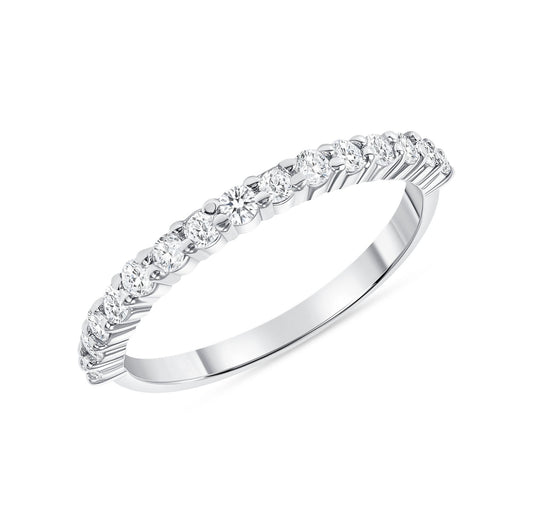 0.45ct Half Way Diamond Eternity Band in 14K White Gold
