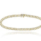 1.54ctw Petite Cuban Link Diamond Bracelet in 14K Gold