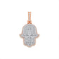 2.00ct Diamond Hamsa Pendant in 14K Rose Gold